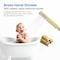 Kibi Cube Floor Mount Tub Filler With Hand Shower - Brushed Gold KTF302BG - alternate 9